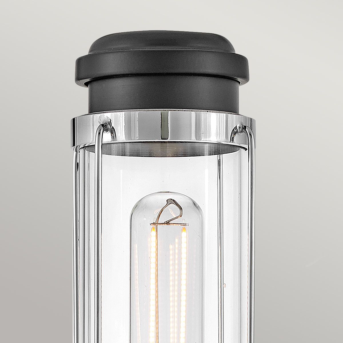 Masthead 1lt Wall Light Polished Chrome & Black