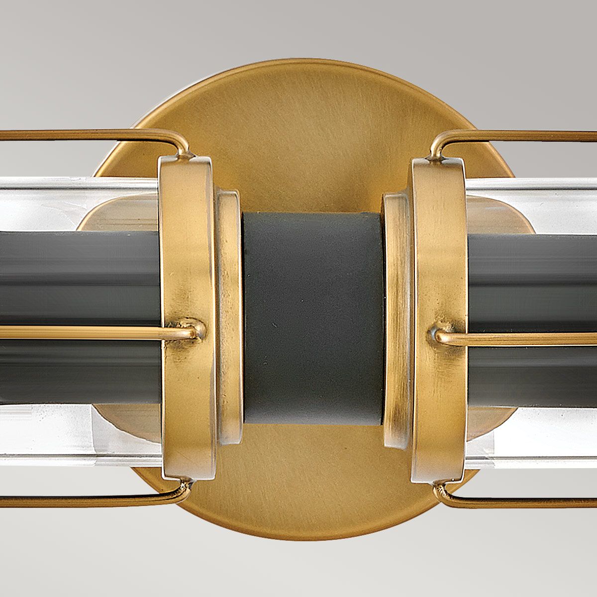 Masthead 2lt Wall Light Heritage Brass & Black