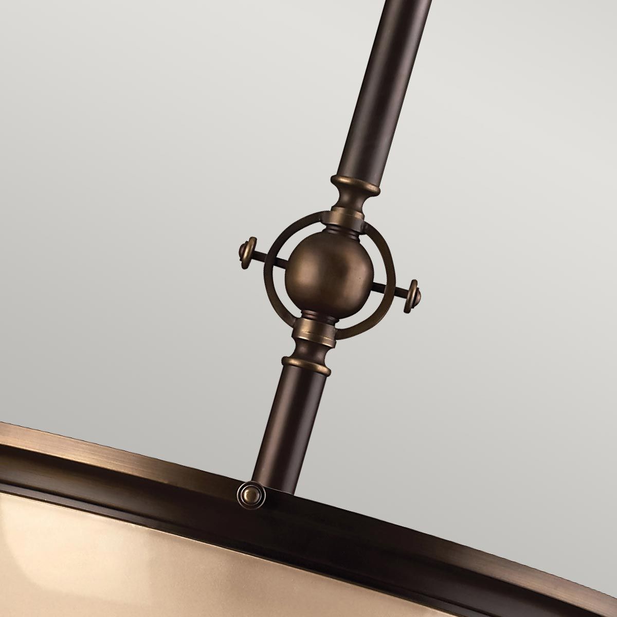 Vintage Bronze Yoke-Mount Pendant Lamp