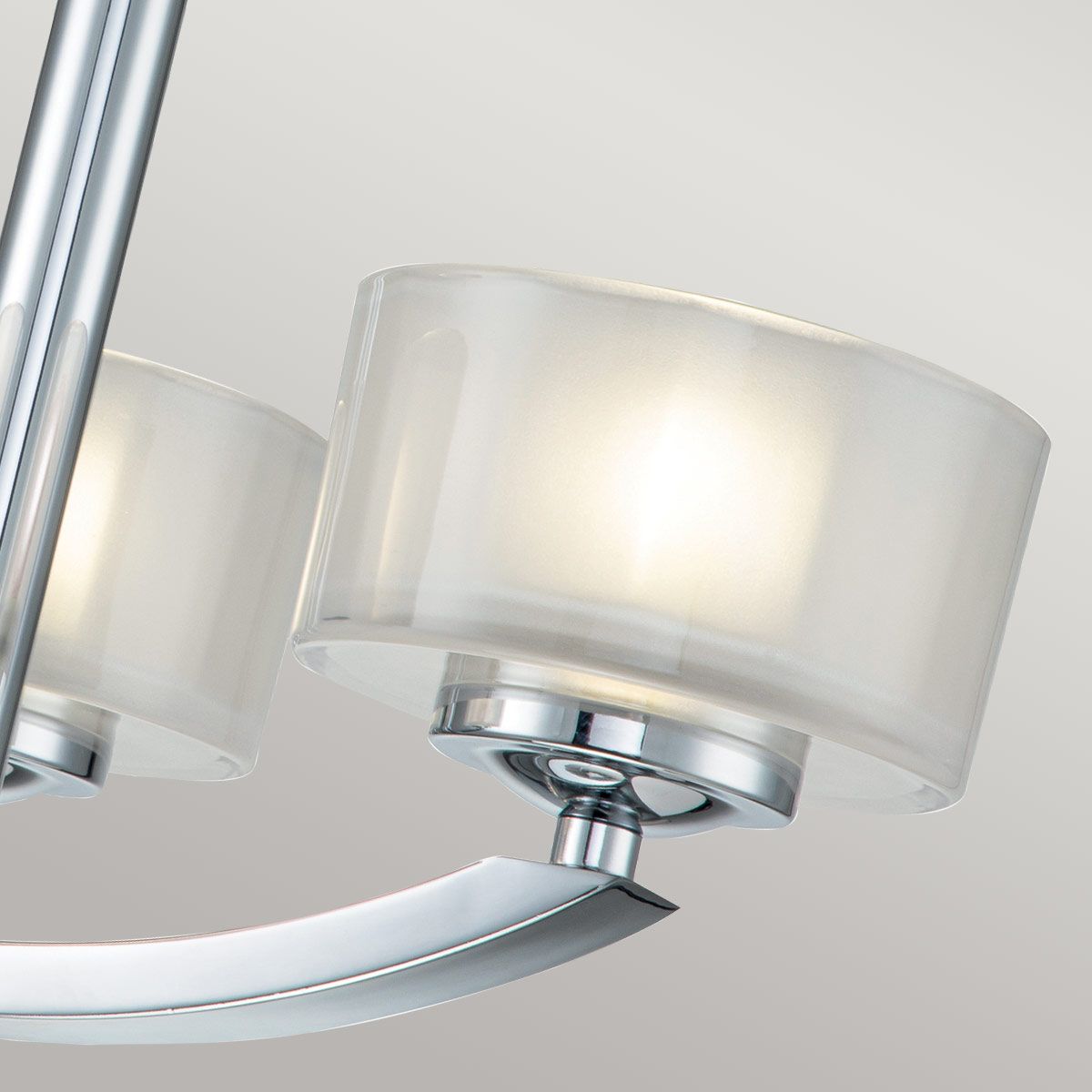 Meridian 3-Light Polished Chrome Semi-Flush Bathroom Fixture