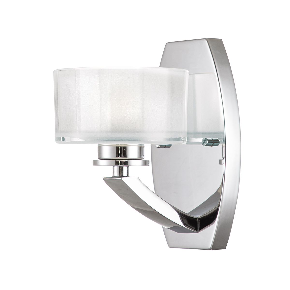 Meridian Chrome Opal Glass Wall Sconce