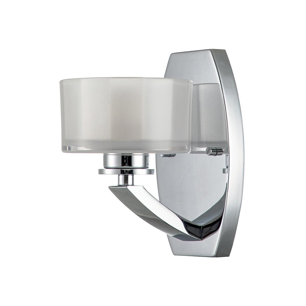 Meridian Chrome Opal Glass Wall Sconce