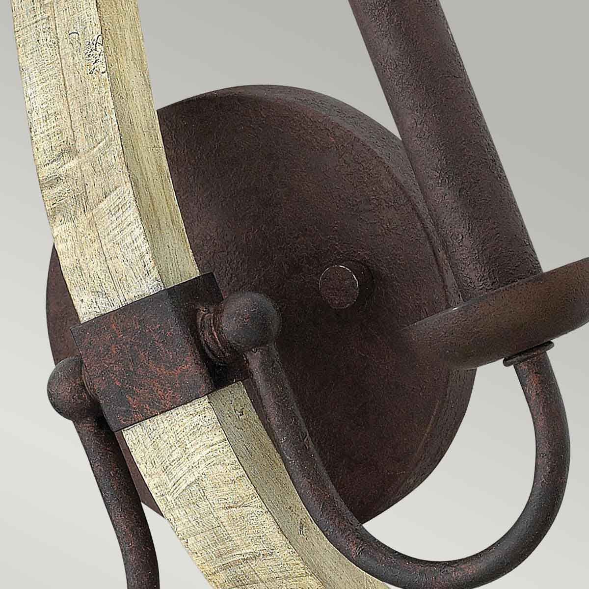 Rustic Middlefield Wall Sconce with Distressed Wood Detailing