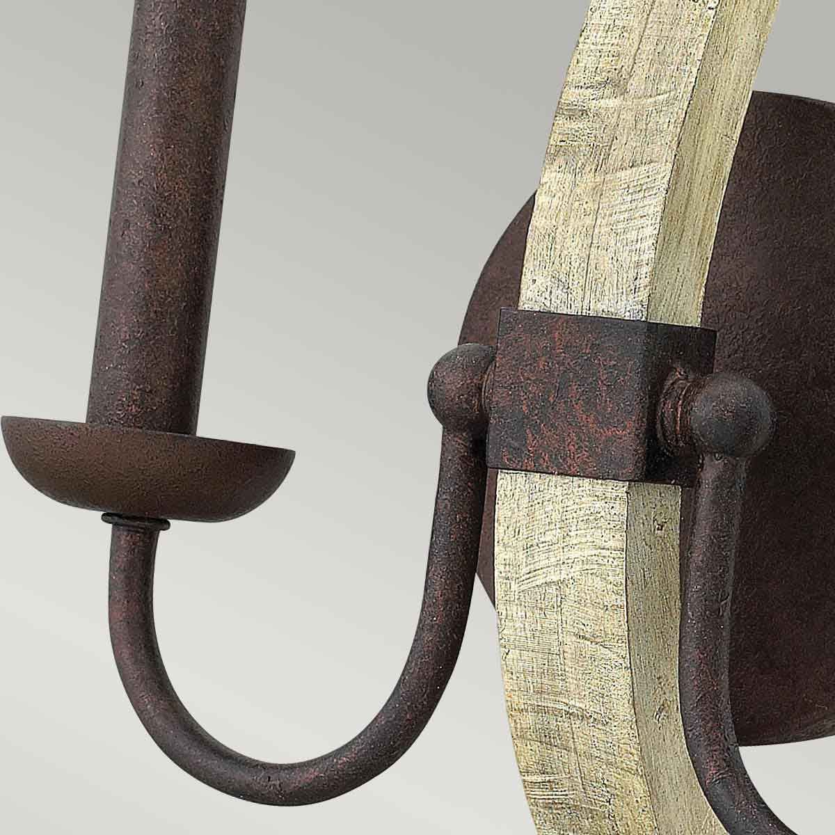 Rustic Middlefield Wall Sconce with Distressed Wood Detailing