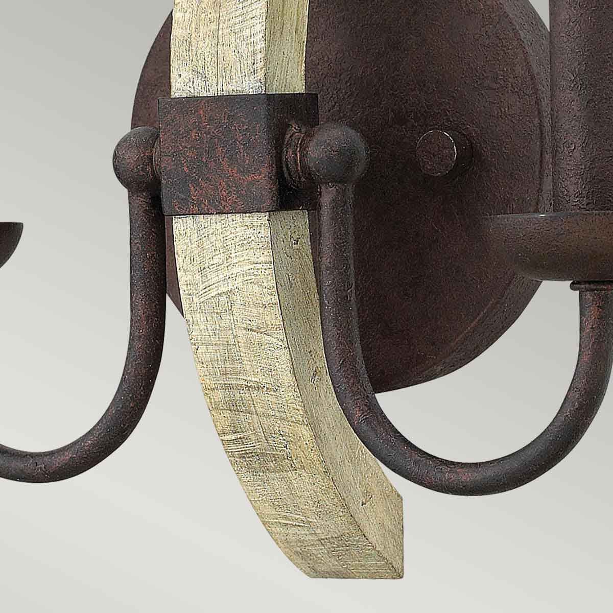 Rustic Middlefield Wall Sconce with Distressed Wood Detailing