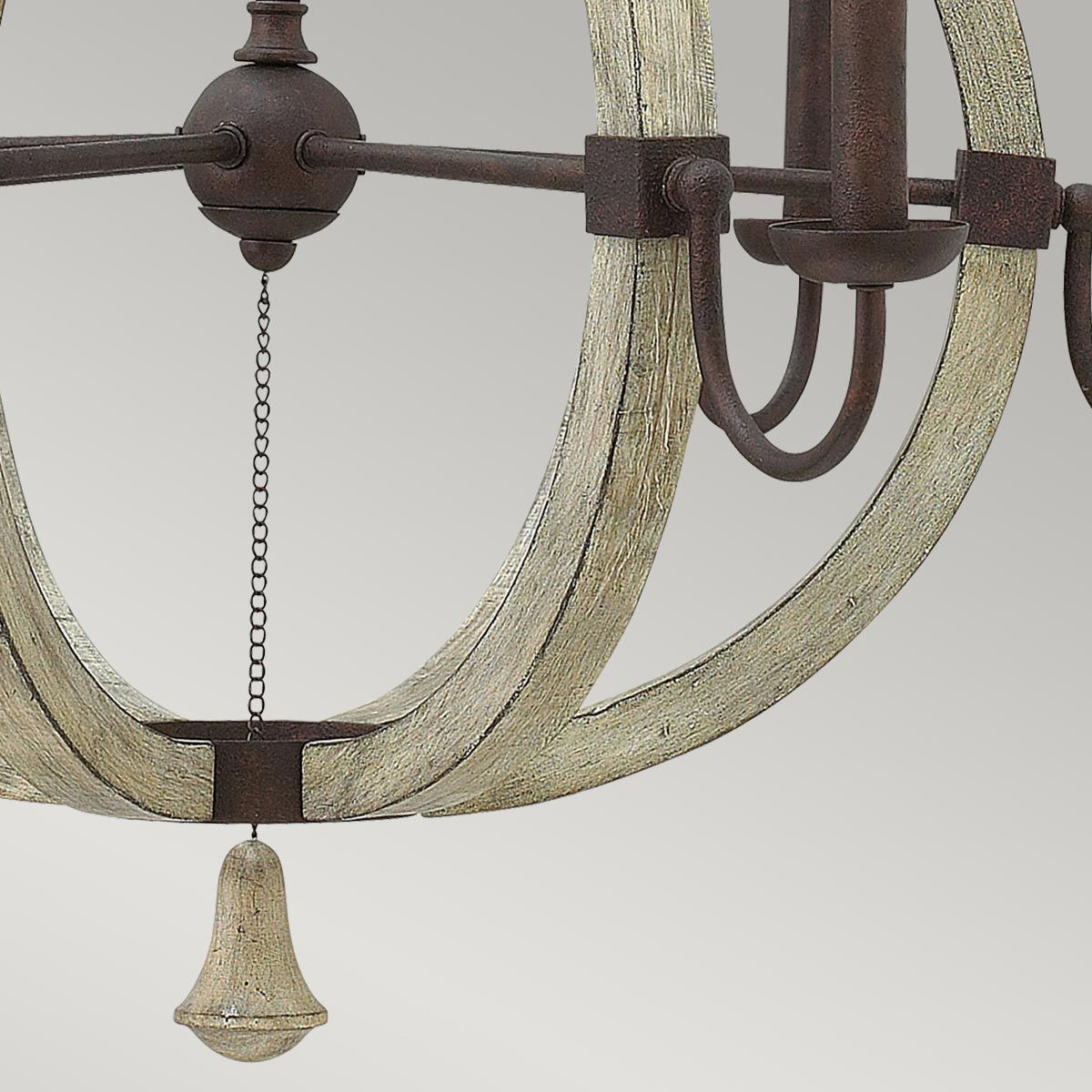 Rustic Elegance: Middlefield 6-Light Iron Rust Chandelier