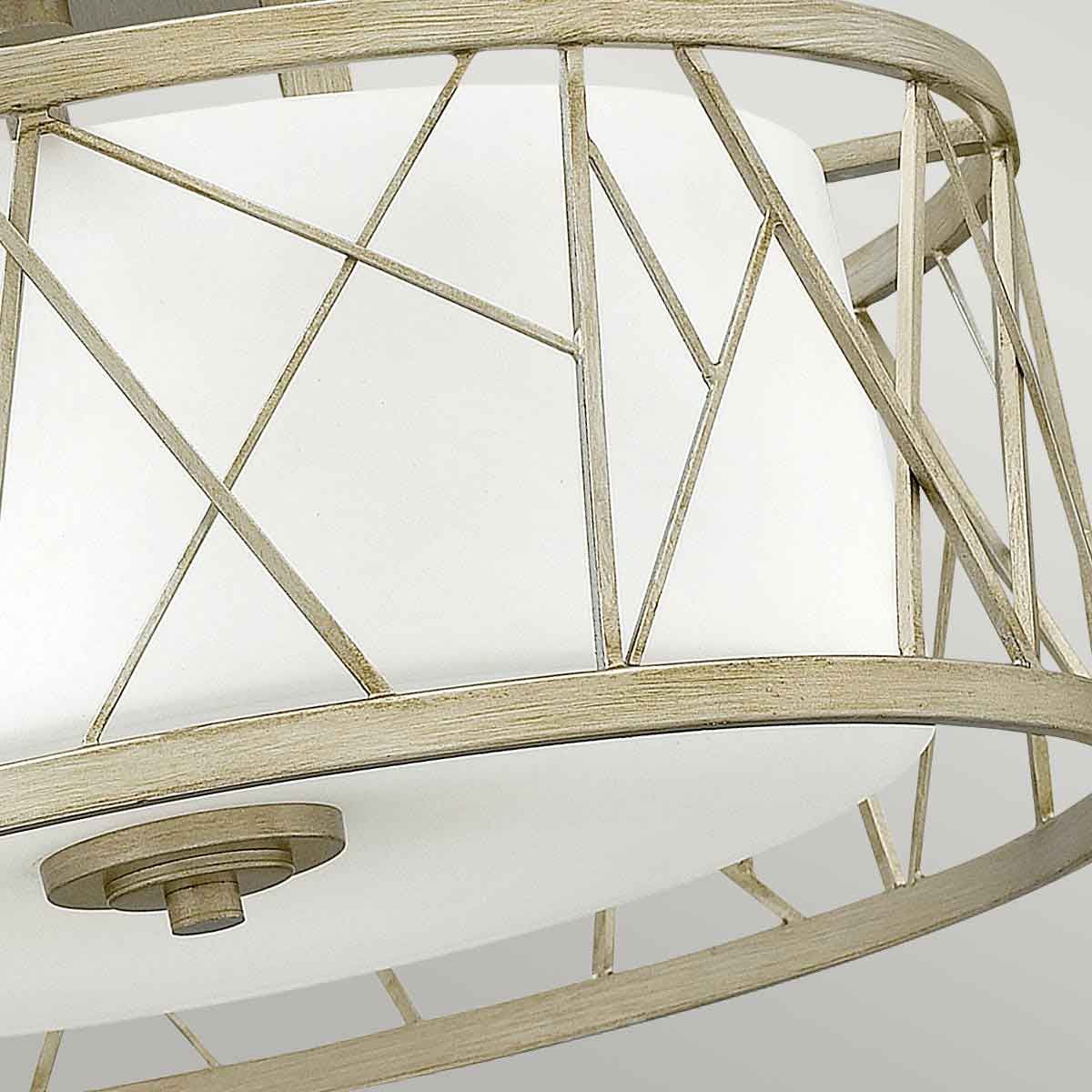 Silver Leaf Nest Semi-Flush Ceiling Light