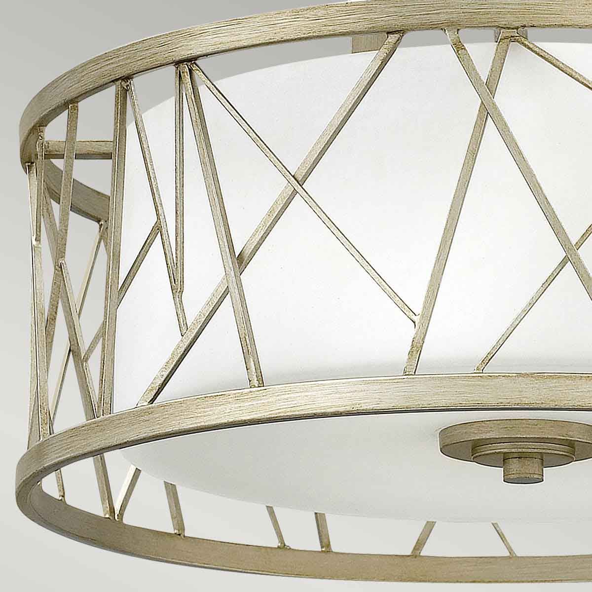 Silver Leaf Nest Semi-Flush Ceiling Light