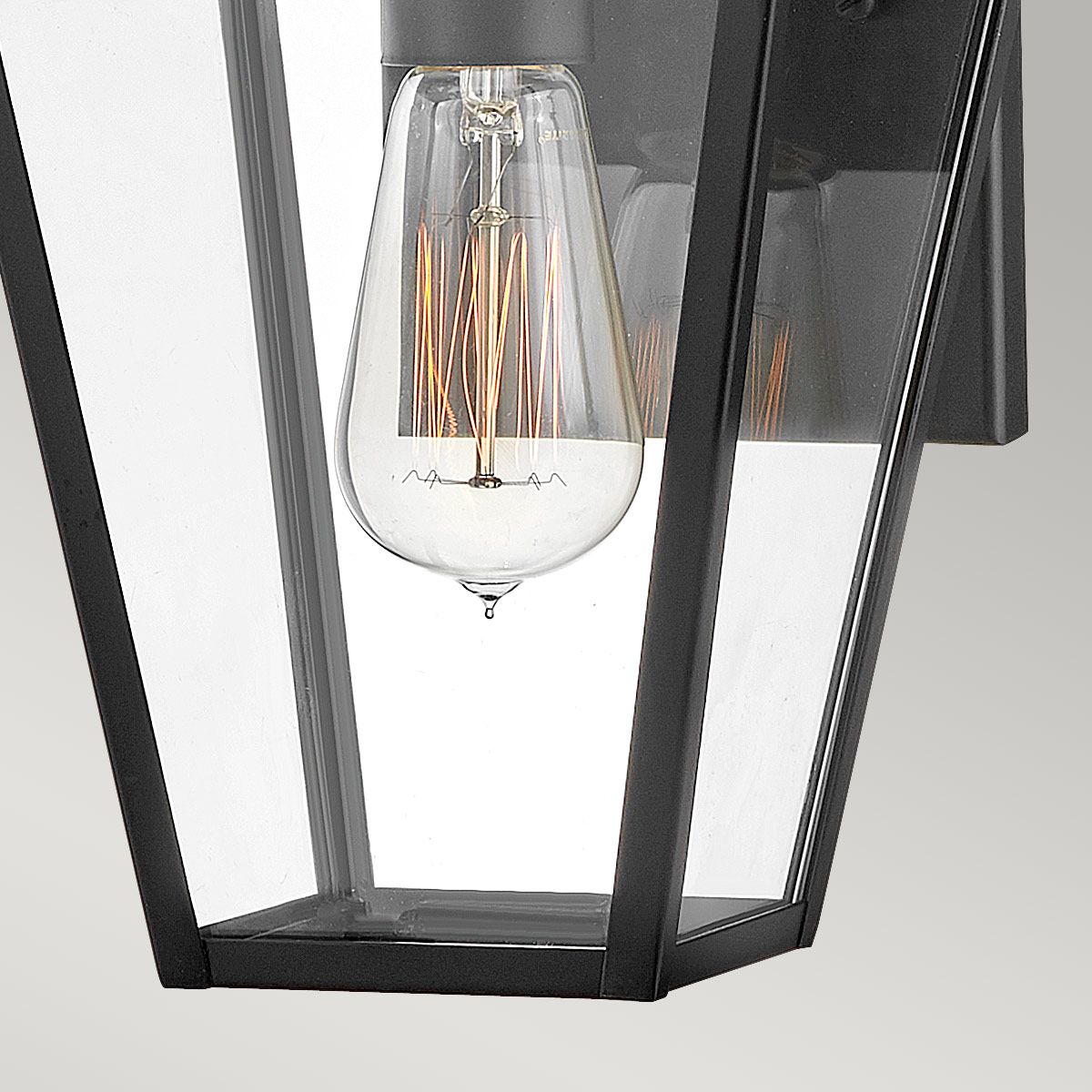Palma 1lt Small Wall Lantern Black