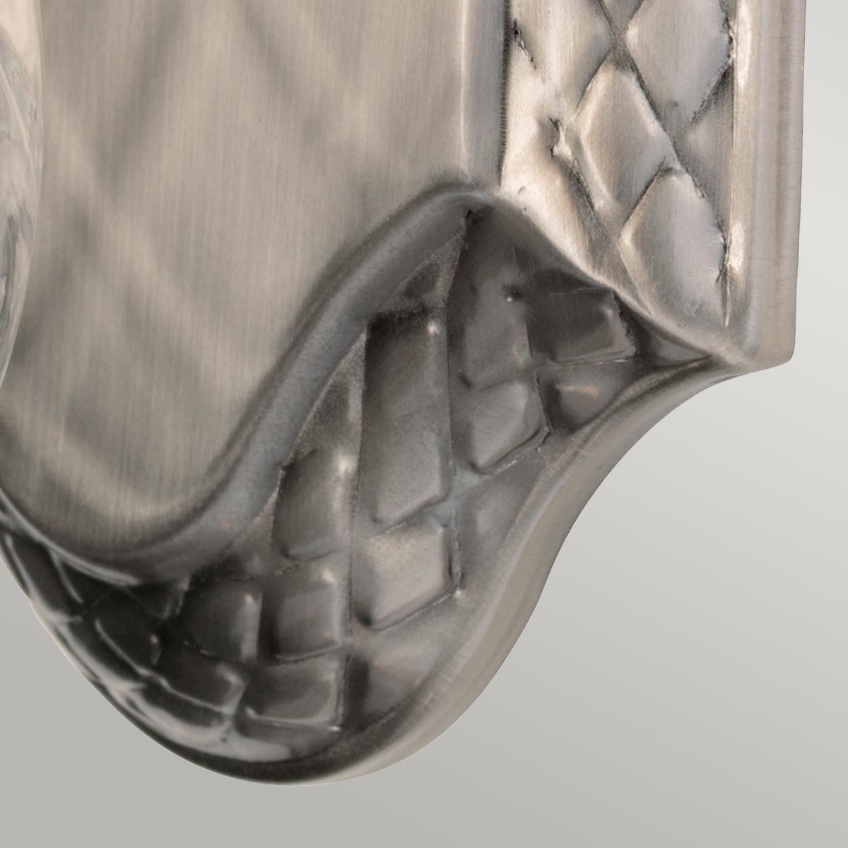 Elegant Pineapple Glass Wall Sconce in Polished Antique Nickel Finish