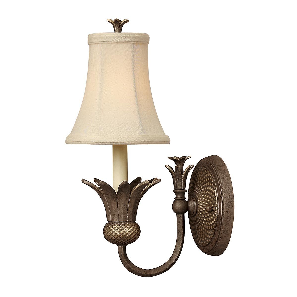 Pearl Bronze Plantation Wall Light with Ornate Pineapple Glass