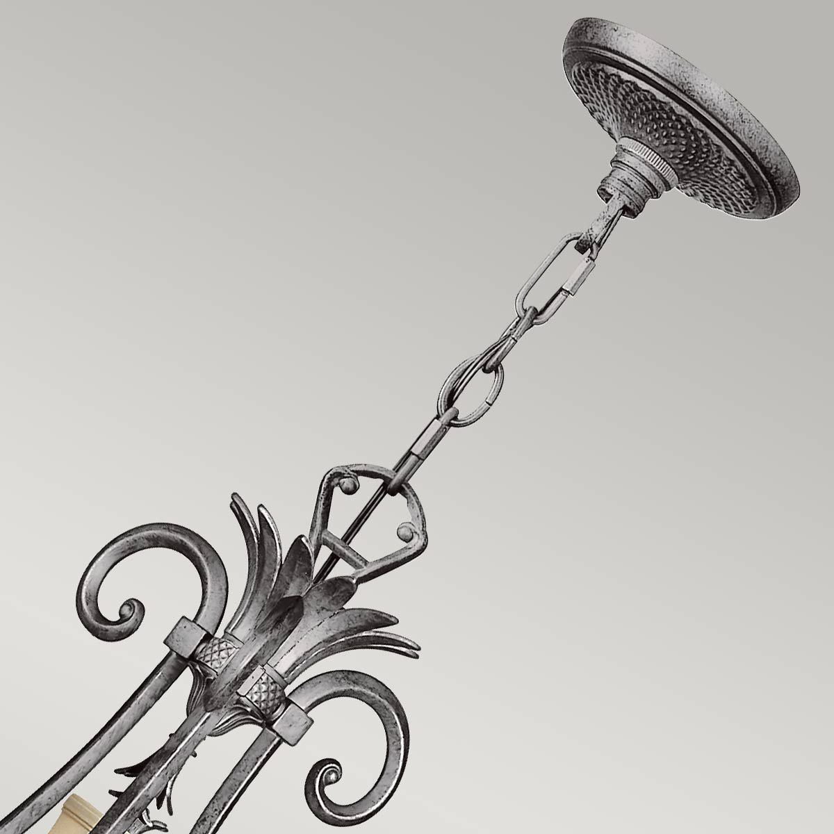 Elegance in Bloom: Antique Nickel Pineapple Chandelier