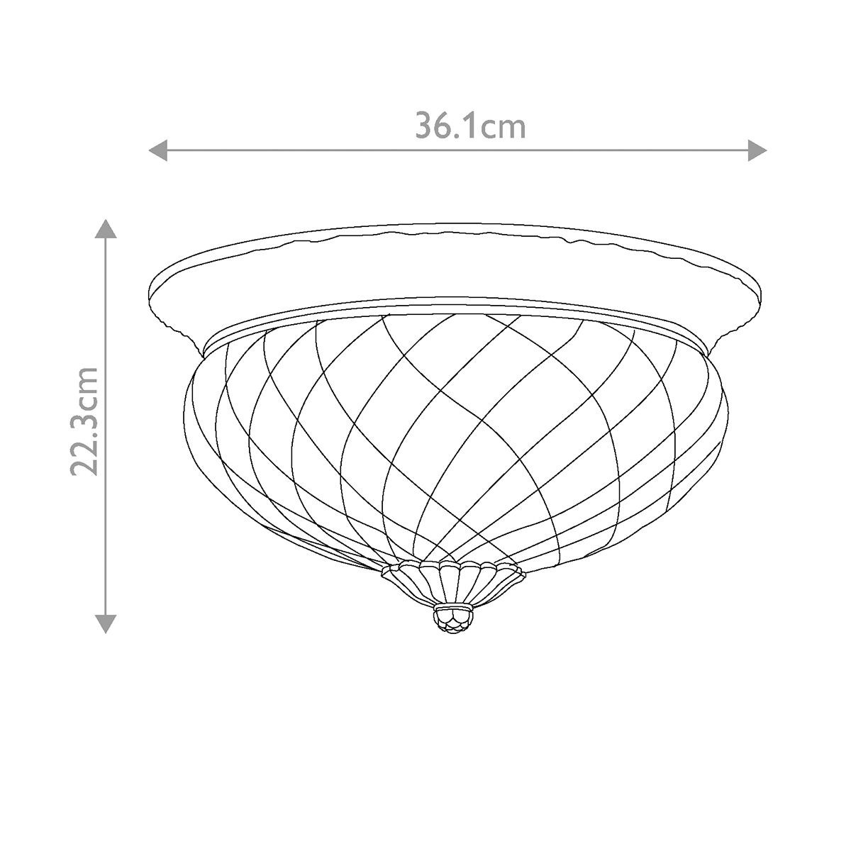 Elegant Plantation Brass Flush Mount Ceiling Light