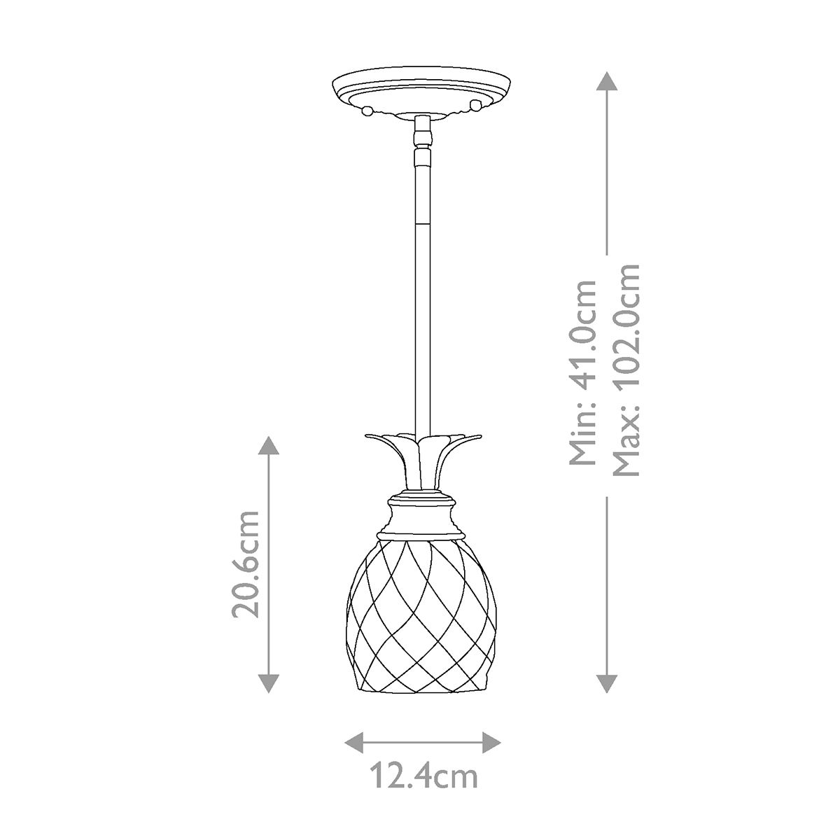 Gilded Tropics 1 Light Pendant