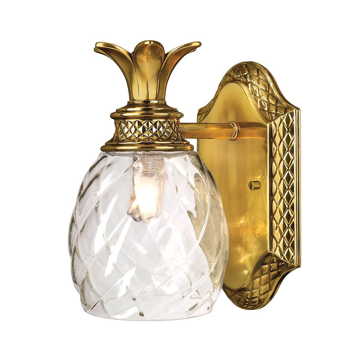 Plantation Collection: Elegant Pineapple-Inspired Brass Wall Light