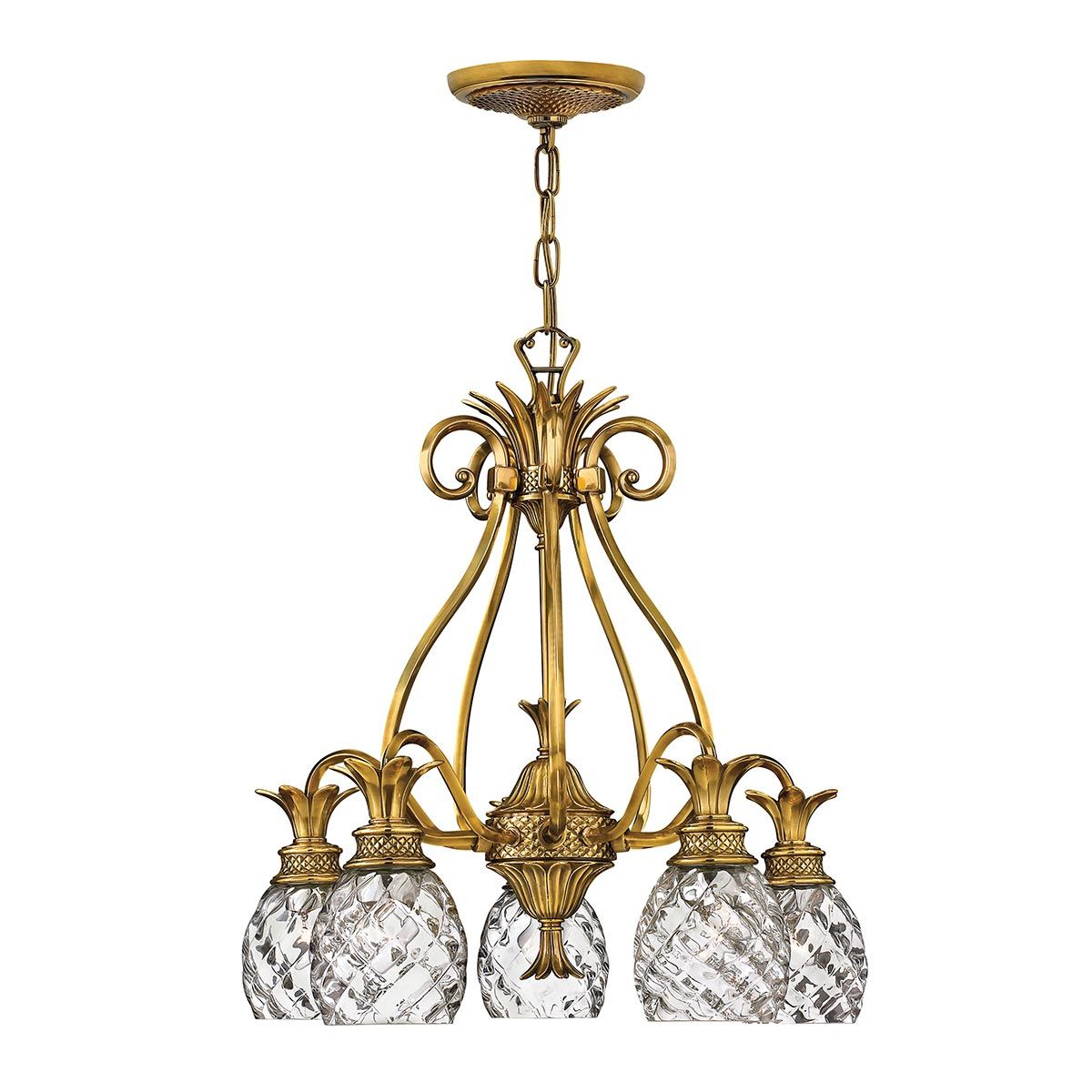Burnished Brass Elegance 5-Light Chandelier