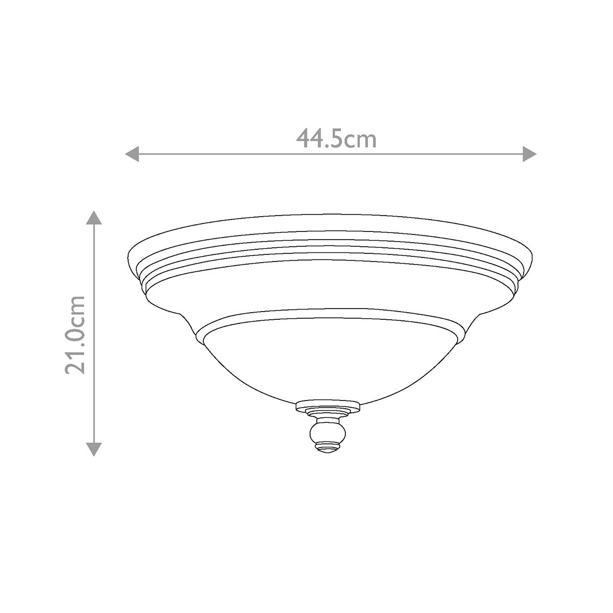 Plymouth Elegance: Vintage Bronze Flush Mount Light