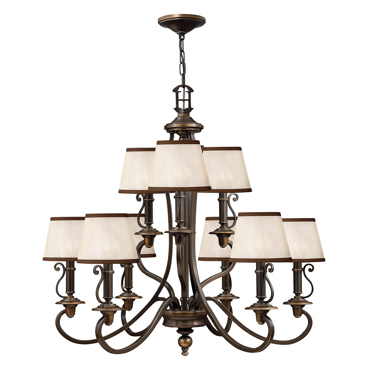 Elegance in Bronze: Plymouth 9-Arm Chandelier