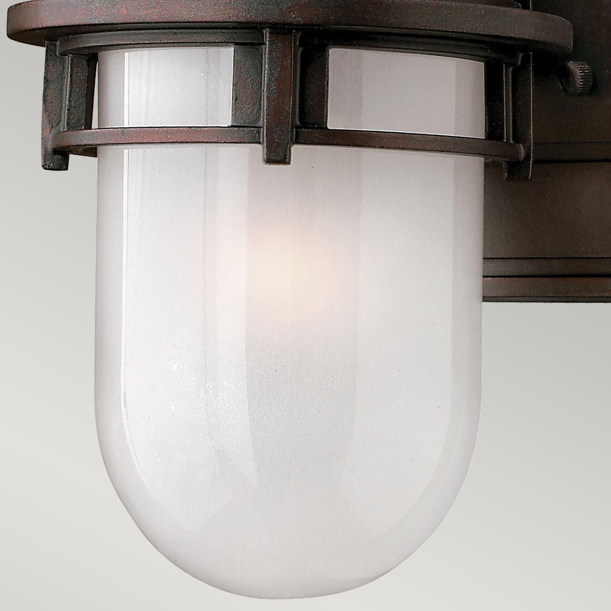 Victorian Bronze Reef Mini Wall Lantern with Etched Glass