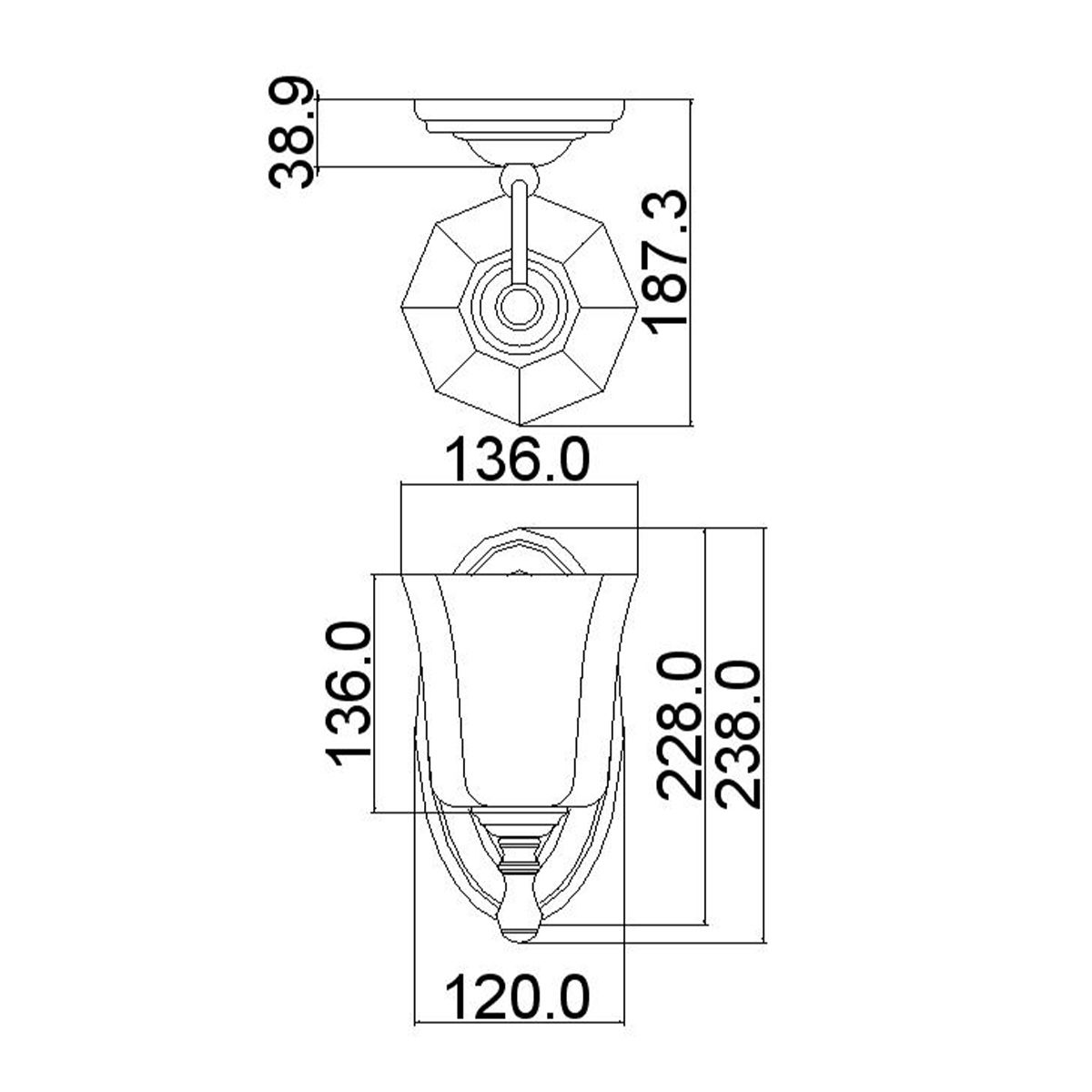 Shelly Polished Chrome Wall Light for Bathrooms