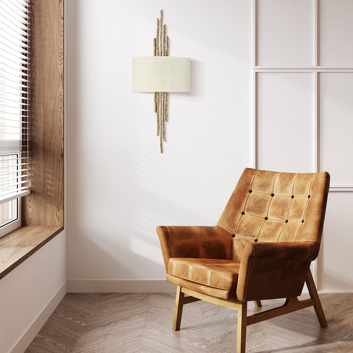 Spyre Dual Light Wall Fixture in Elegant Champagne Gold