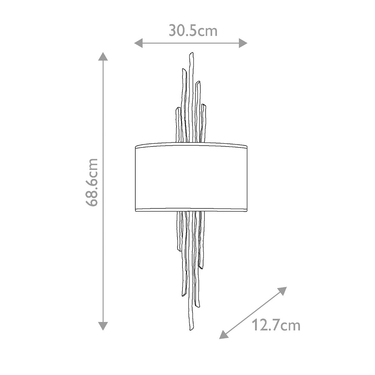 Spyre Dual Light Wall Fixture in Elegant Champagne Gold