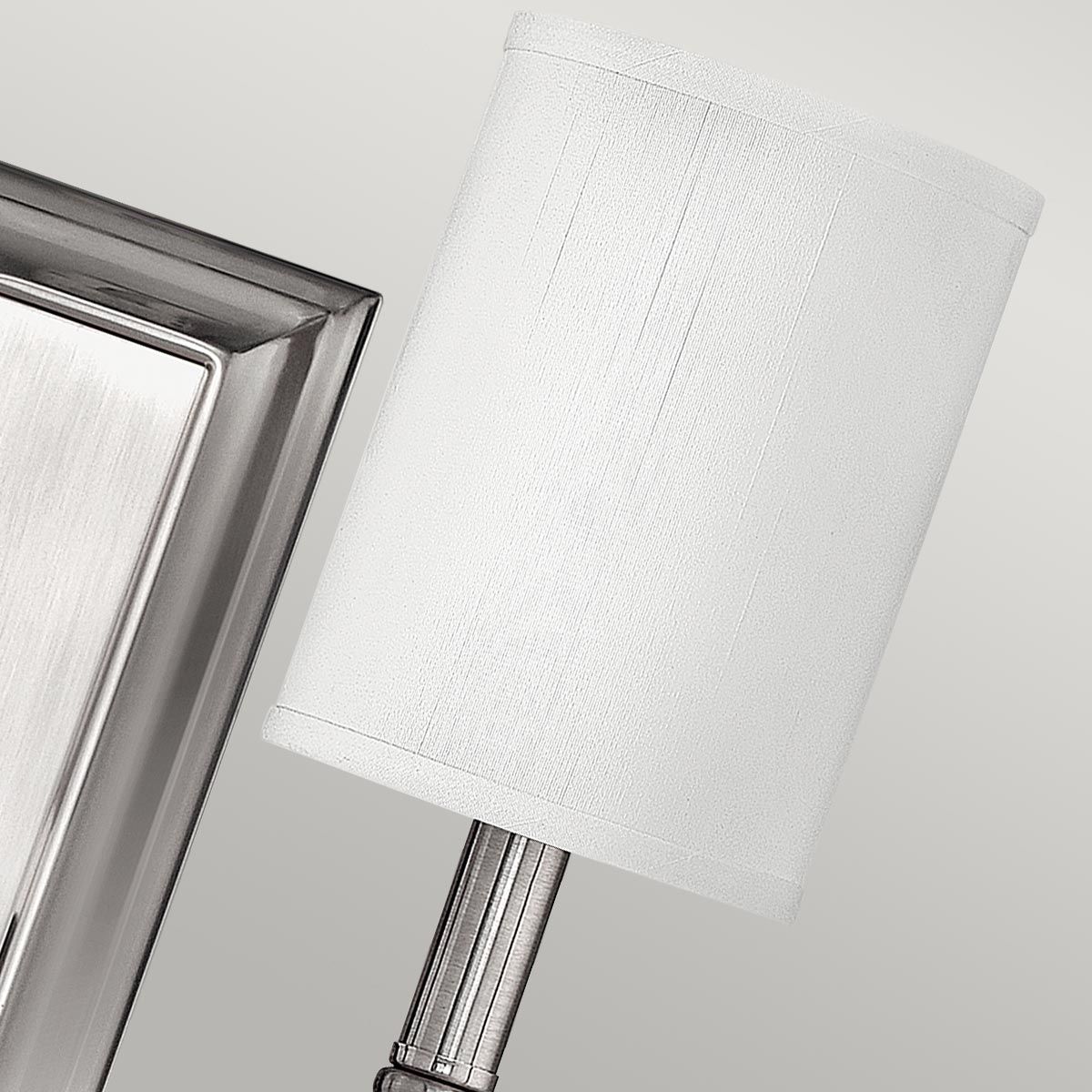 Elegant Brushed Nickel Dual Light Wall Fixture