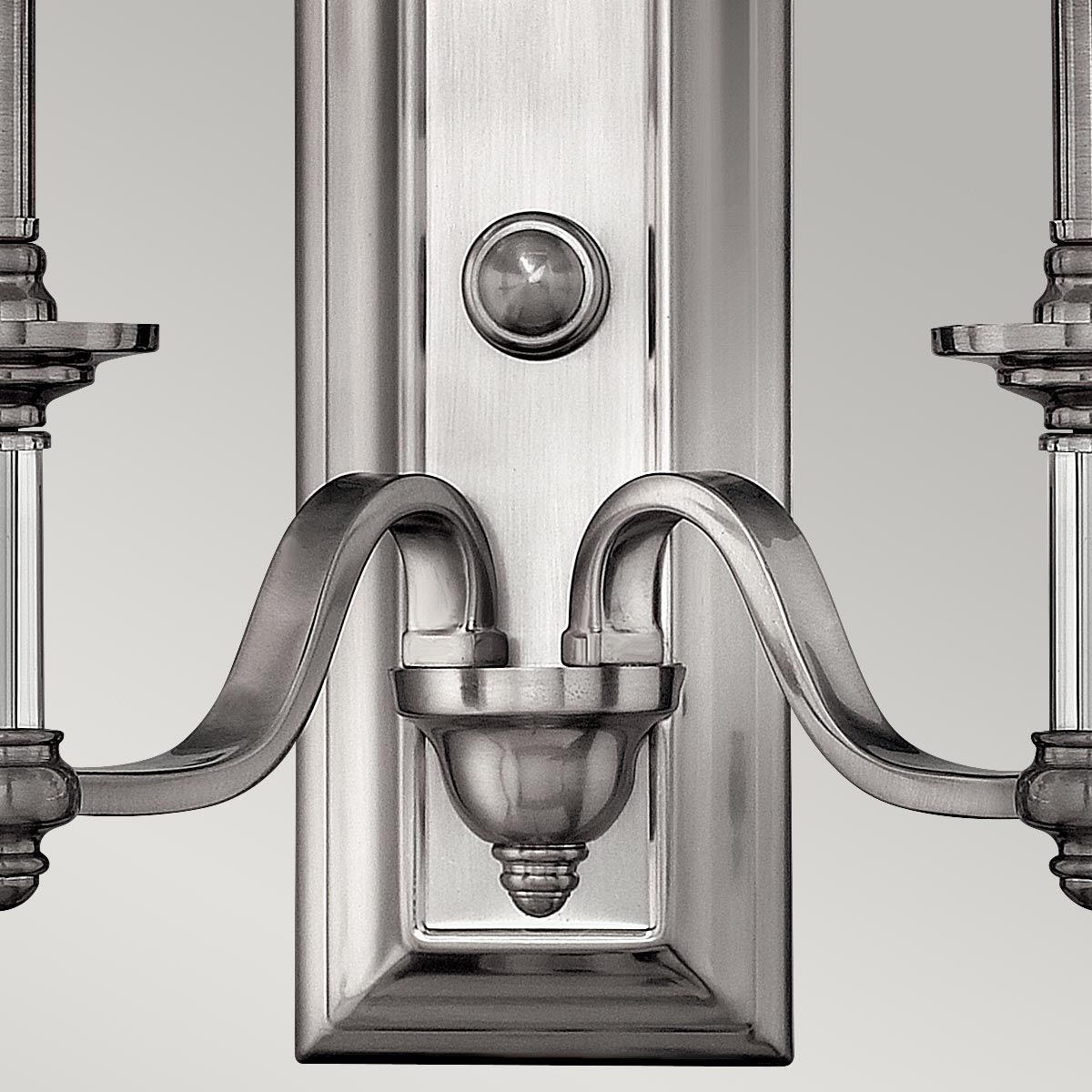 Elegant Brushed Nickel Dual Light Wall Fixture