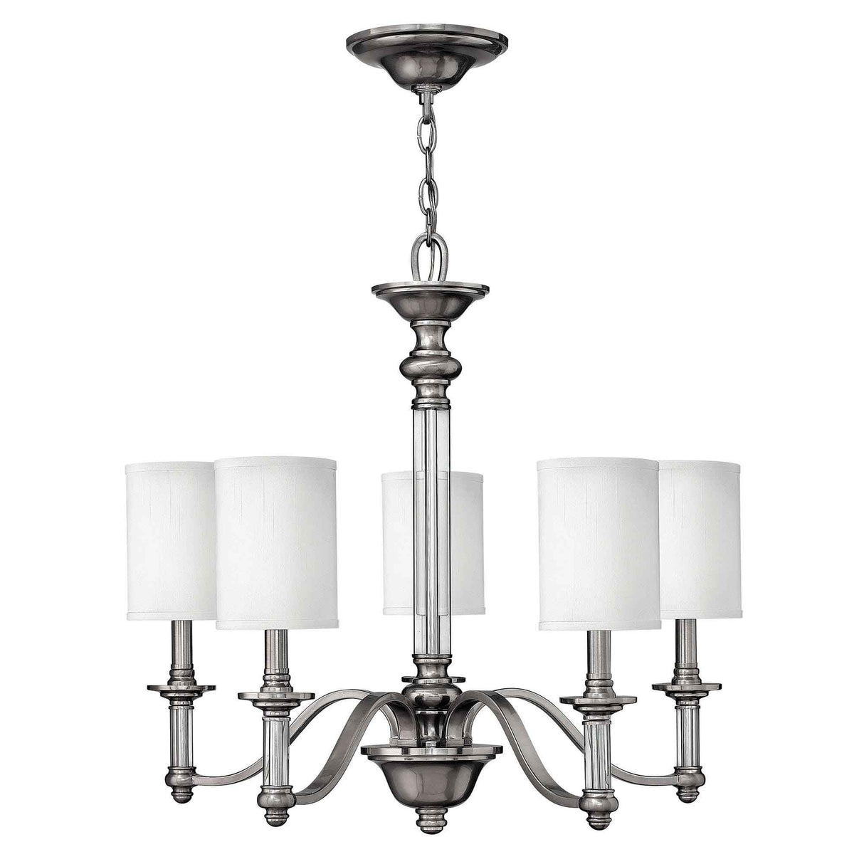 Elegance in Brushed Nickel: Sussex 5-Light Chandelier