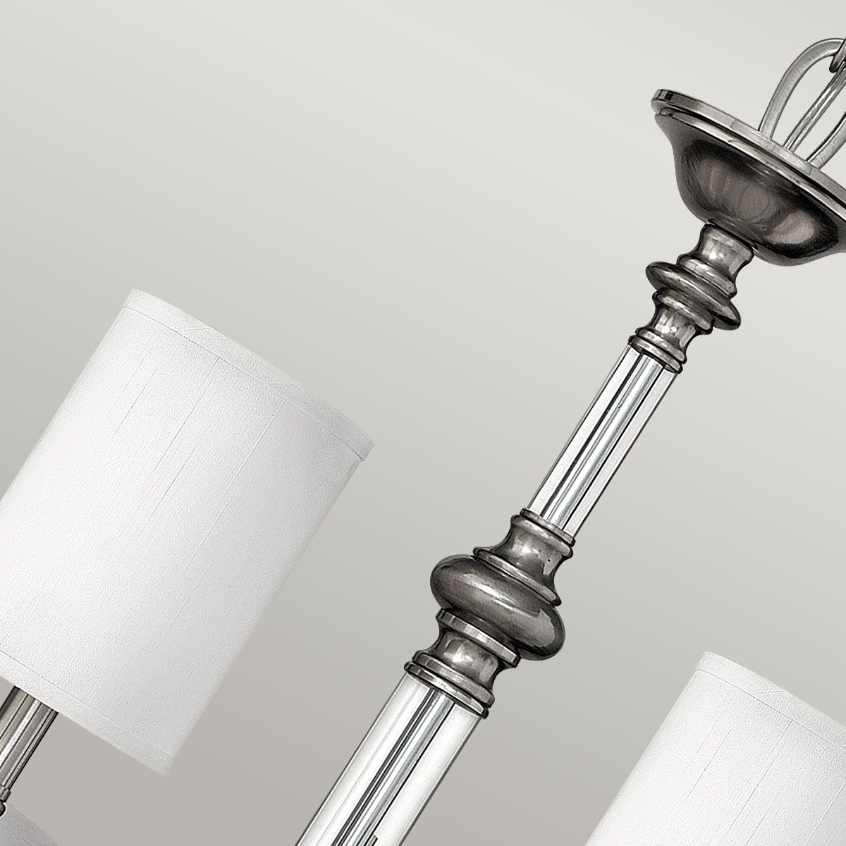 Elegant Sussex Brushed Nickel Chandelier with Modern Touches