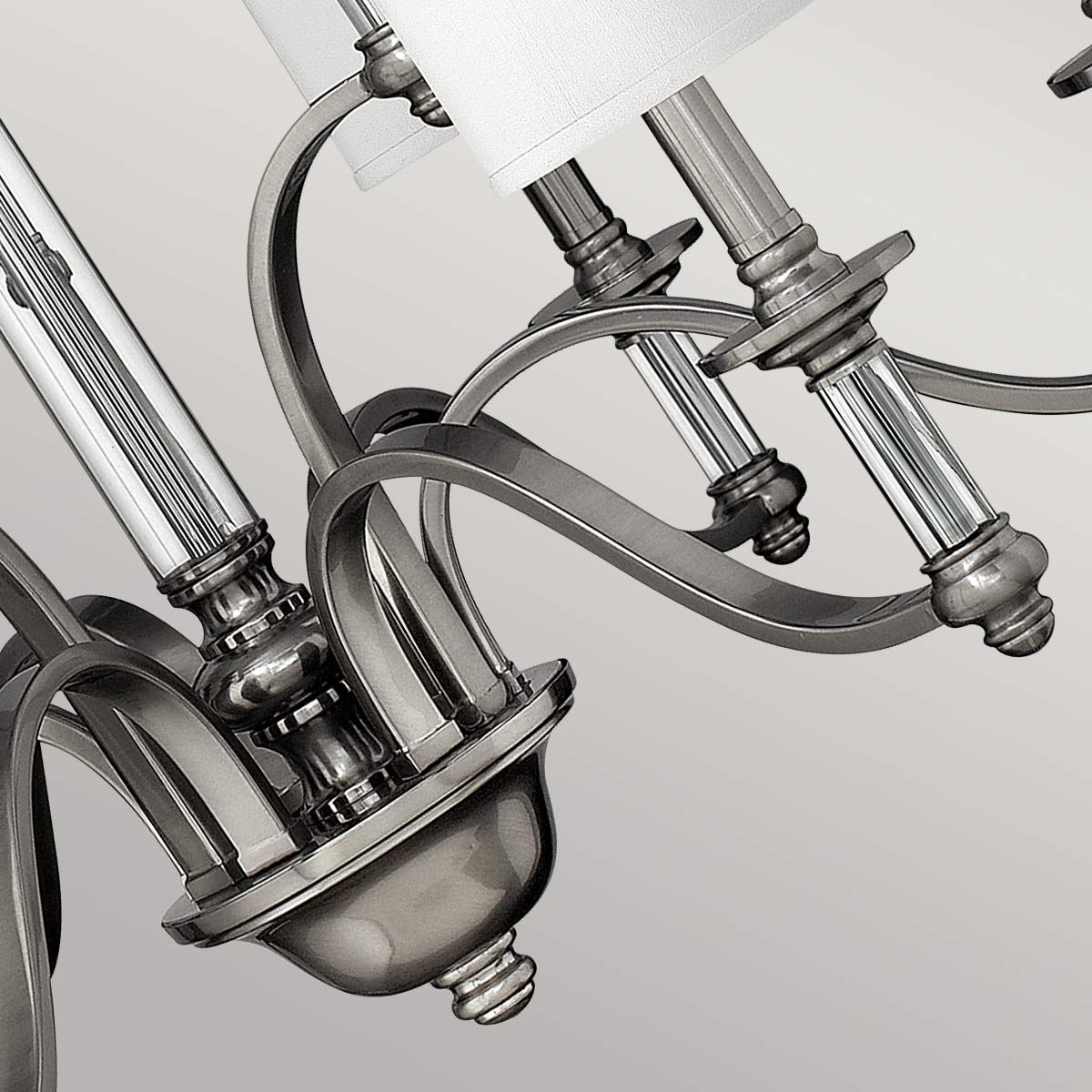 Elegant Sussex Brushed Nickel Chandelier with Modern Touches