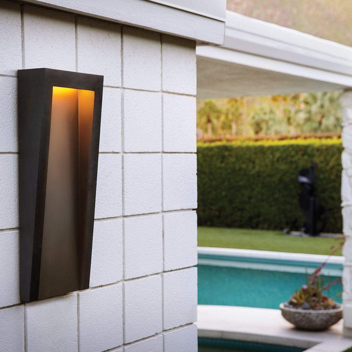 Sleek Black Taper LED Outdoor Wall Light