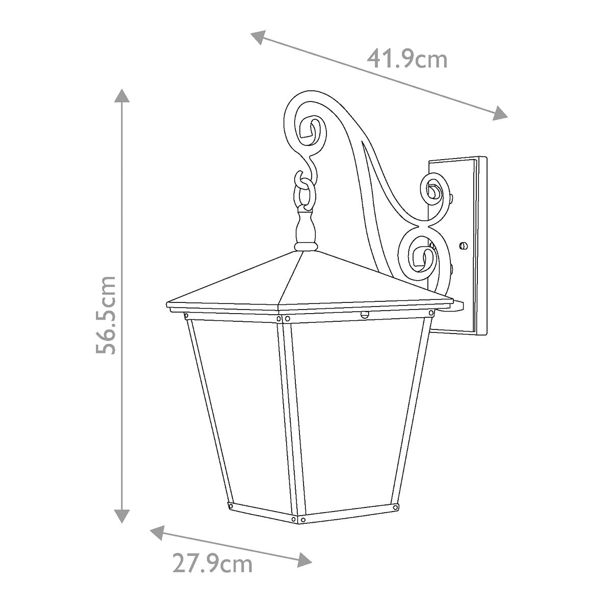 Grand Regency Bronze Trellis Wall Lantern