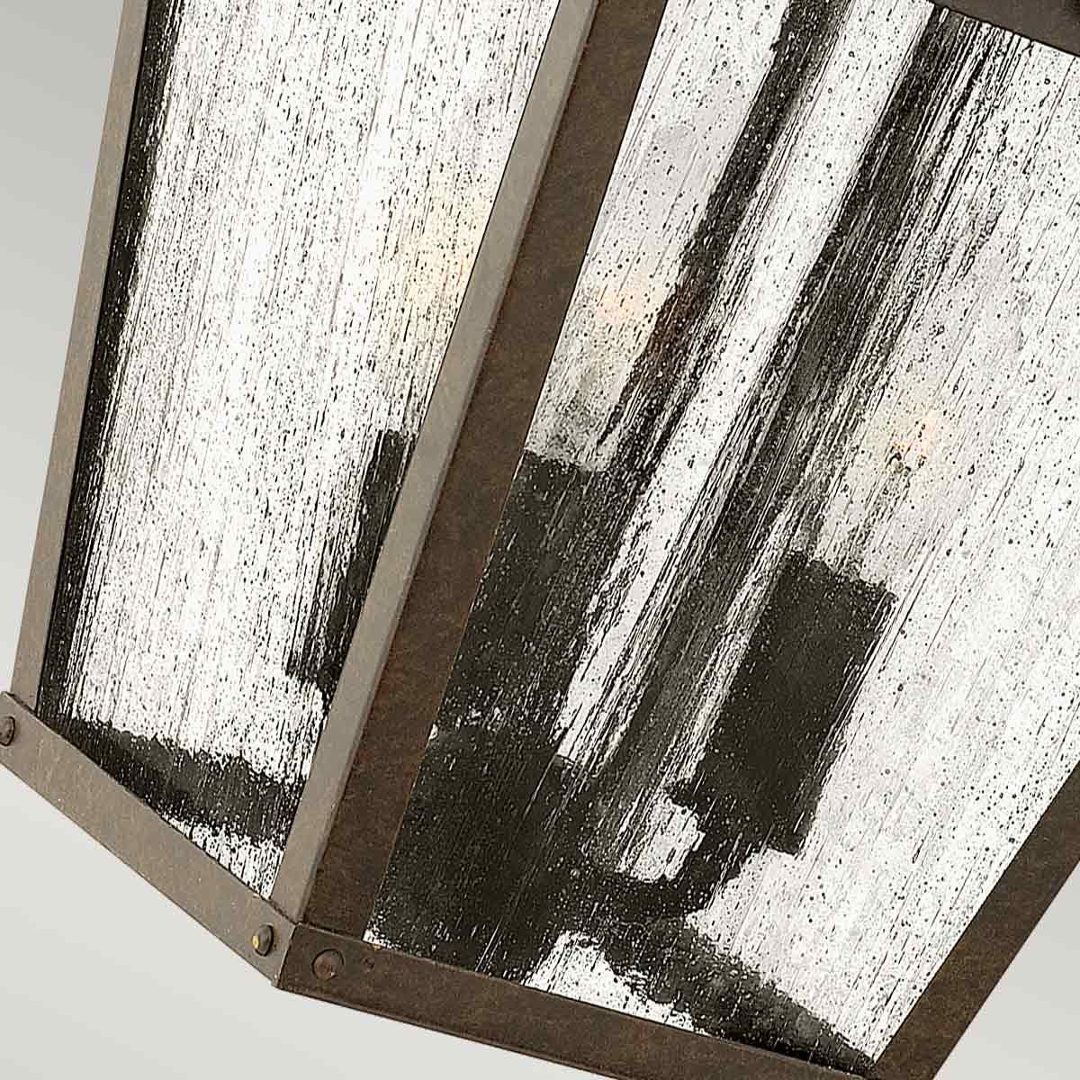 Regency Bronze Trellis Wall Lantern with Seeded Glass
