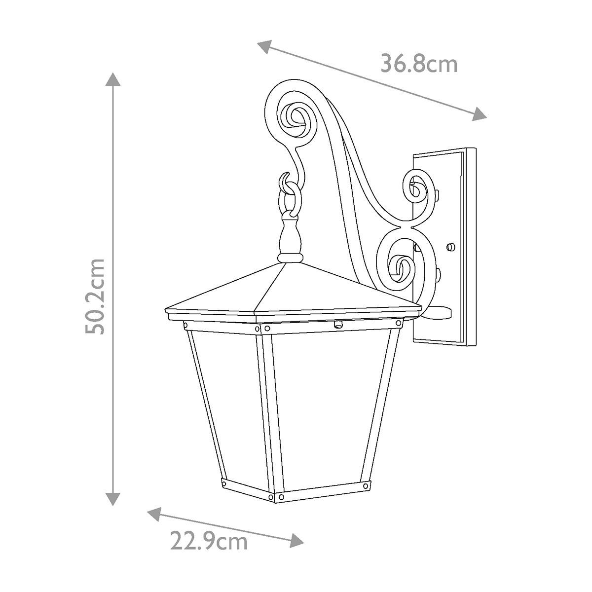 Regency Bronze Trellis Wall Lantern with Seeded Glass