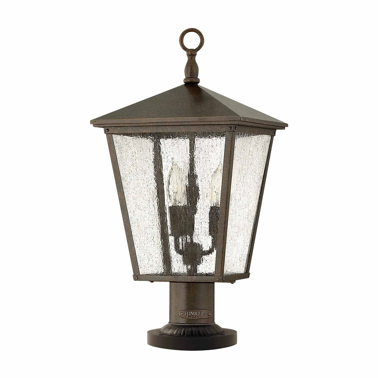 Regency Bronze Trellis Lantern Pedestal