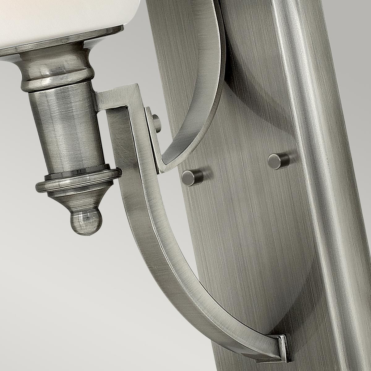 Antique Nickel Truman Sconce with Elegant Etched Opal Glass