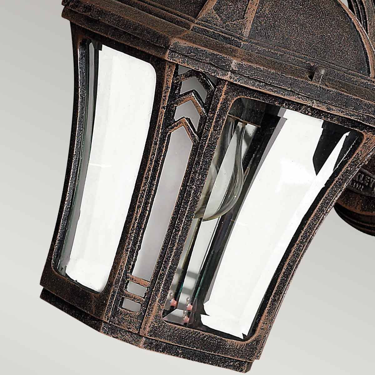 Wabash Vintage-Inspired Mocha Wall Lantern