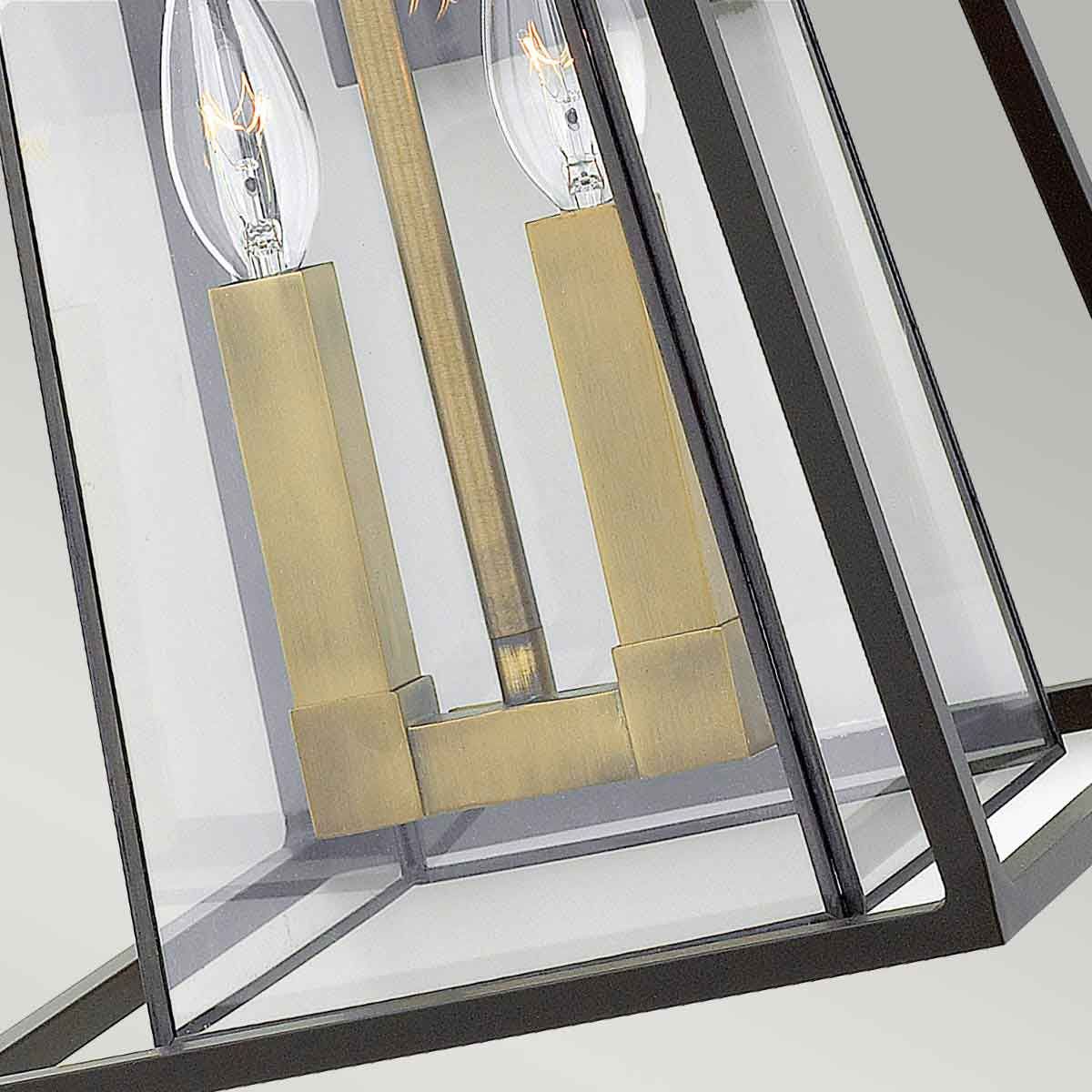 Walker Wall Lantern: Rustic Elegance in Buckeye Bronze and Brass