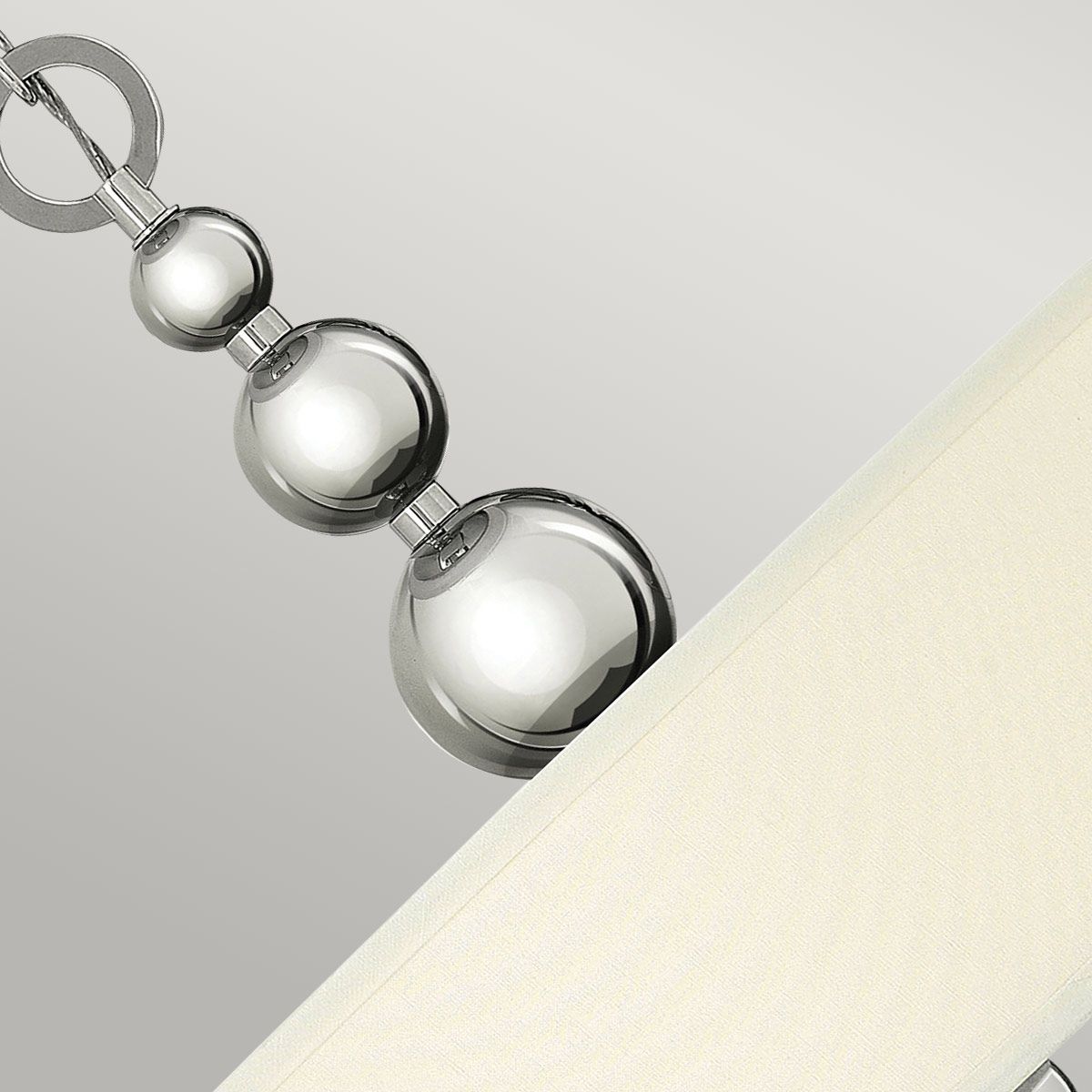 Mid-Century Modern Polished Nickel Triple Pendant Light