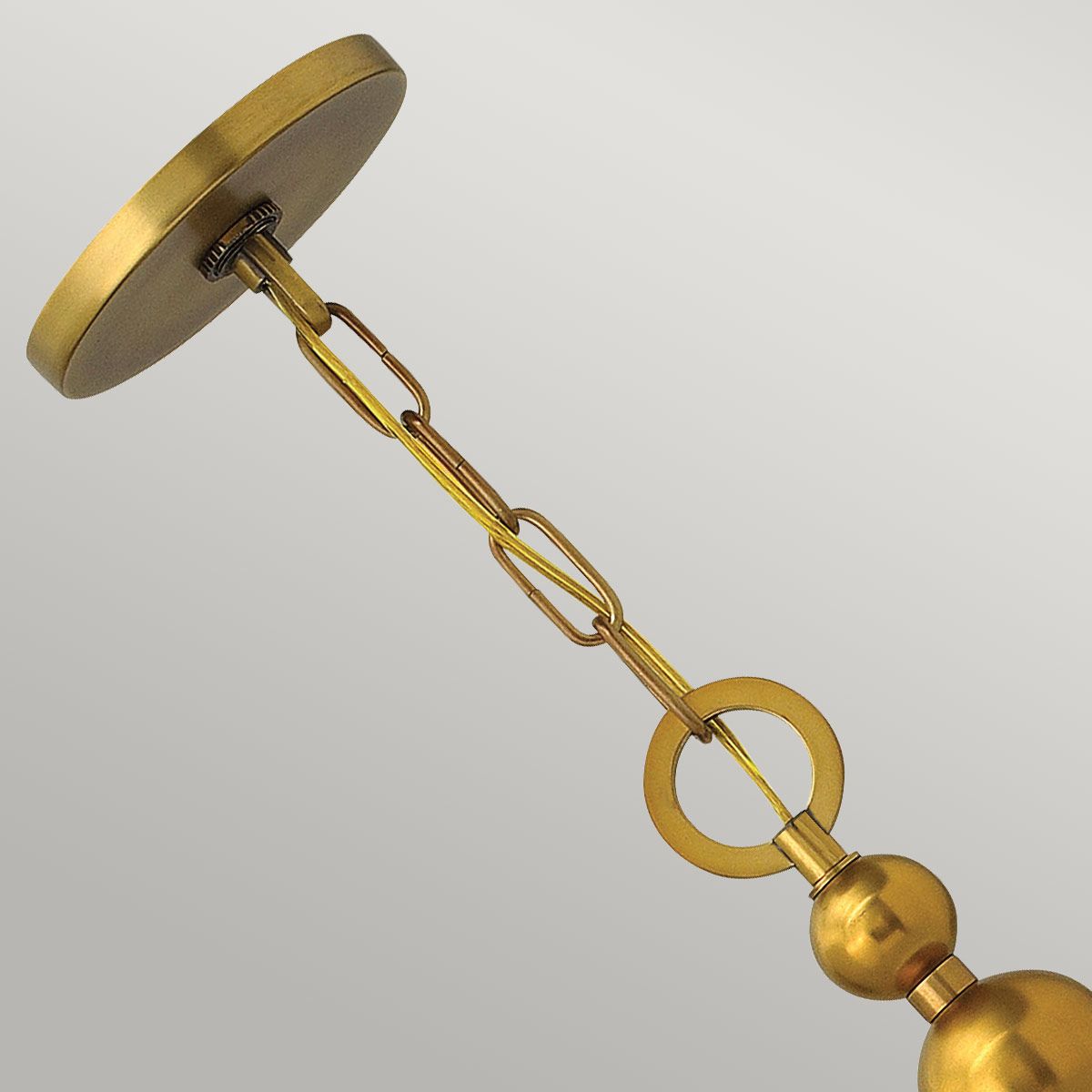 Mid-Century Modern Zelda Pendant Light in Vintage Brass