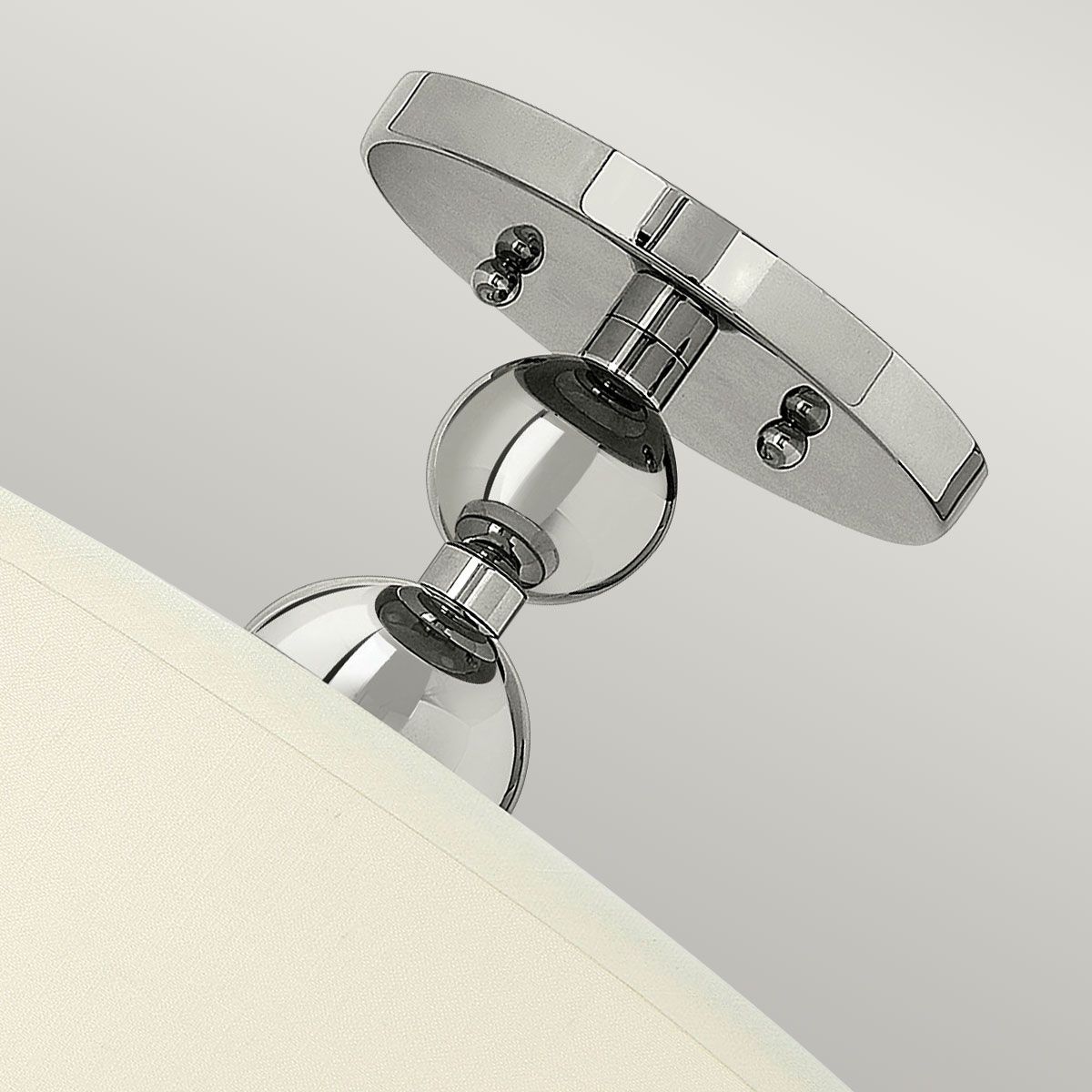 Mid-Century Zelda 3-Light Semi-Flush in Polished Nickel