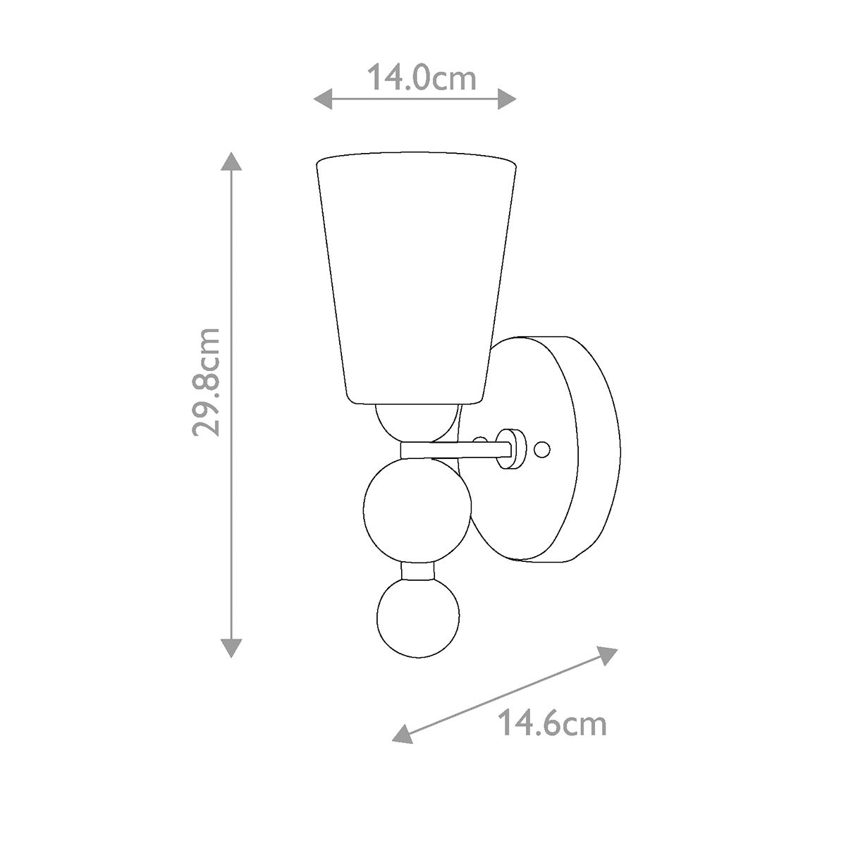 Zelda Single Wall Sconce in Polished Nickel Finish