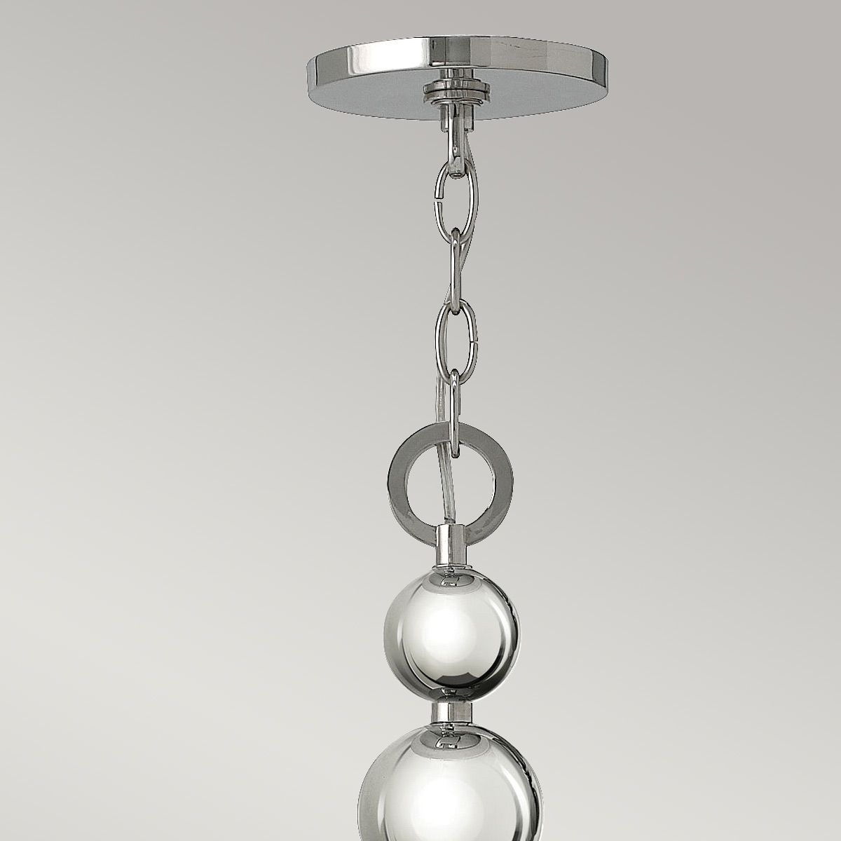 Elegant Zelda Mid-Century 8-Light Chandelier in Polished Nickel