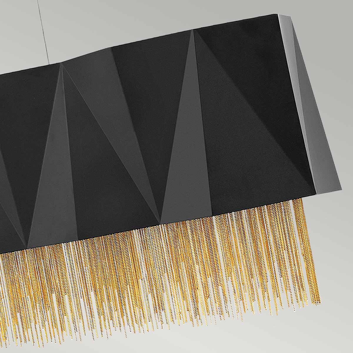 Sculptural Geometric Chain Pendant Light
