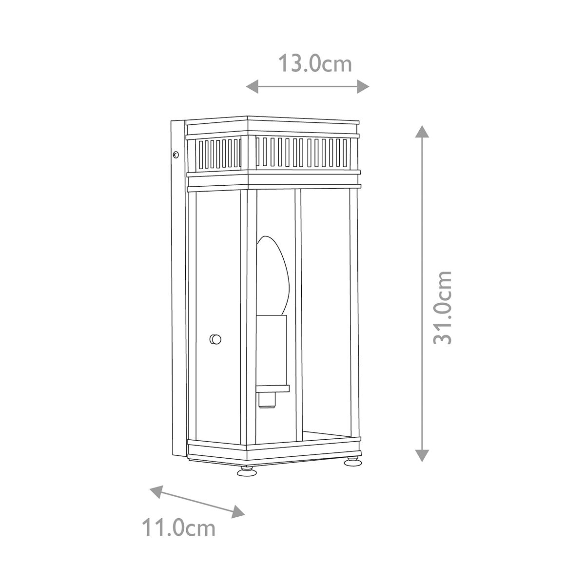 Georgian Elegance: Holborn Small Dark Bronze Lantern