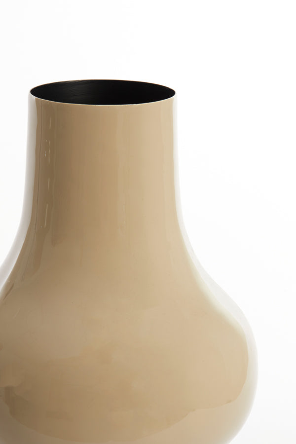 Elegant Sindo Shiny Taupe Vase, 22x40 cm