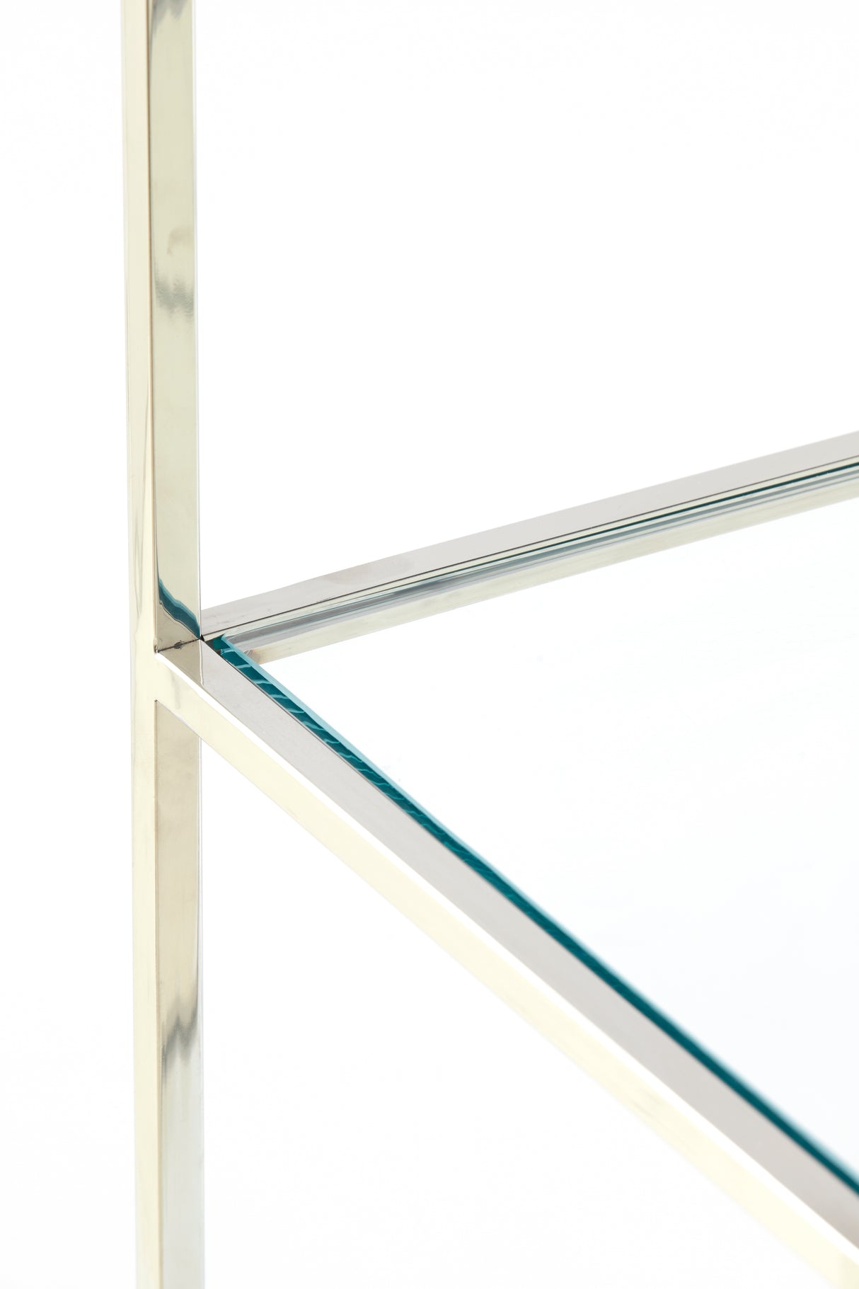 Mariki 5-Shelf Glass Display Cabinet with Nickel Frame 110x40x180 cm