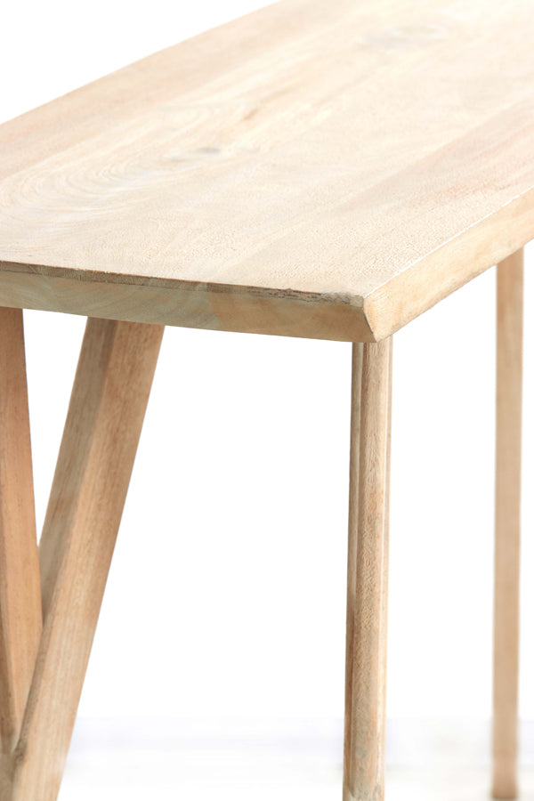 Natural Mango Wood Console 160x44x82 cm - Quenza Collection
