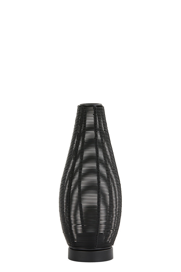 Suneka Matt Black Tealight Lantern Ø9x22 cm